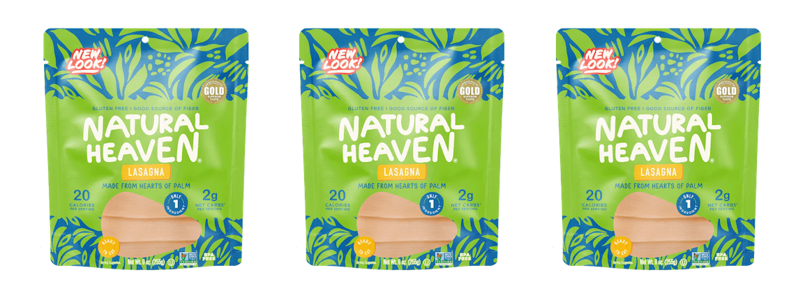 Natural Heaven Hearts of Palm - Lasagna, 3-Pack