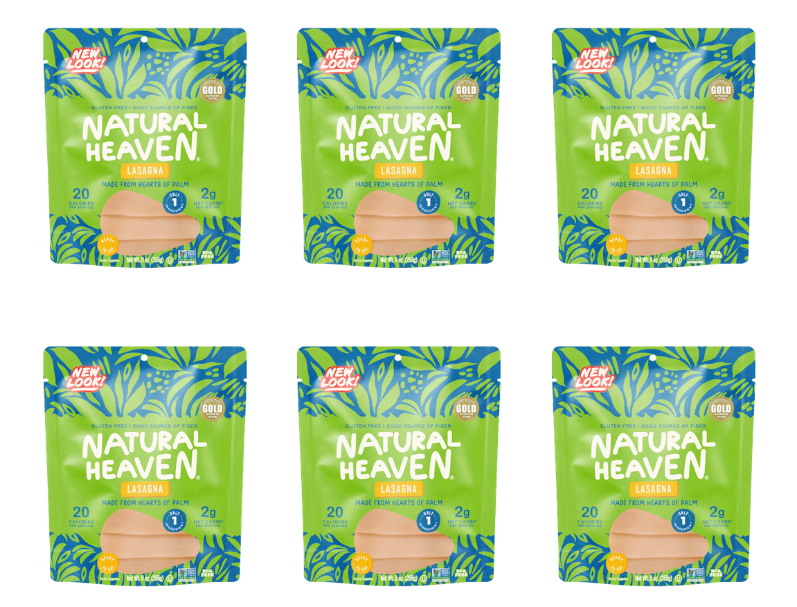 Natural Heaven Hearts of Palm - Lasagna, 6-Pack