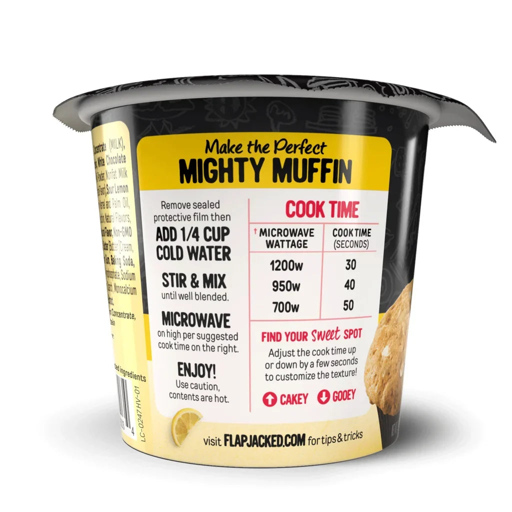 FlapJacked Mighty Muffins - Lemon Cream, One Pack