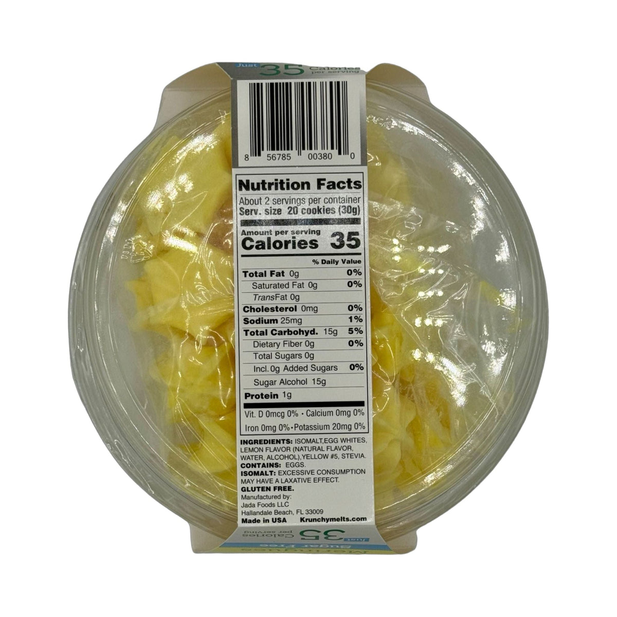 Krunchy Melts Sugar Free Meringues - Lemon 2 oz.