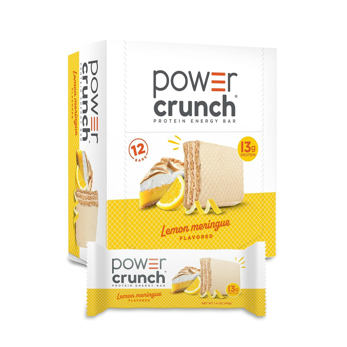 BNRG Power Crunch Protein Bars - Lemon Meringue 12 Bars