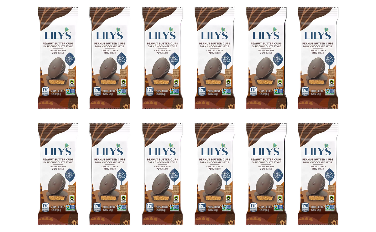 Lily's Dark Chocolate Style Peanut Butter Cups - 12-Pack (24 cups)