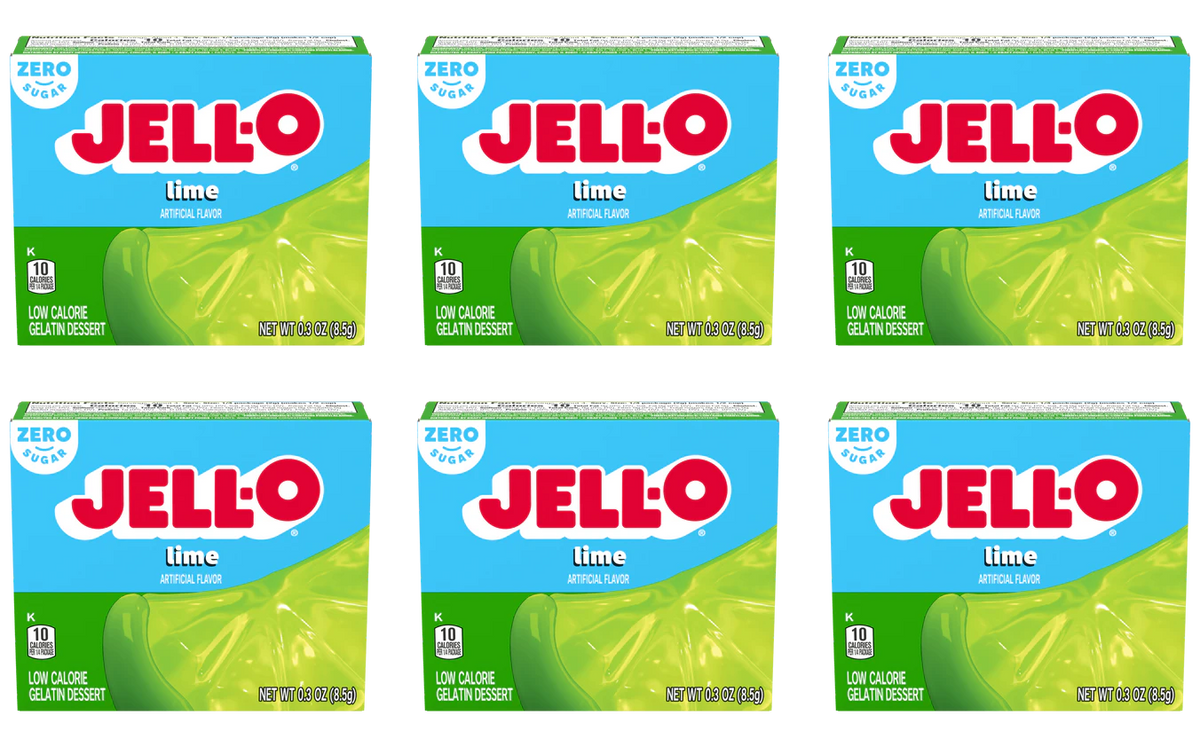Jell-O Sugar-Free Instant Gelatin - Lime 6-Pack