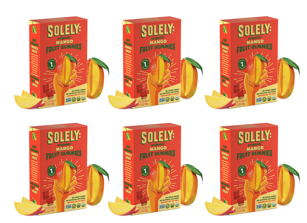 Solely Organic Mango Whole Fruit Gummies, 3.5 oz - 6-Pack