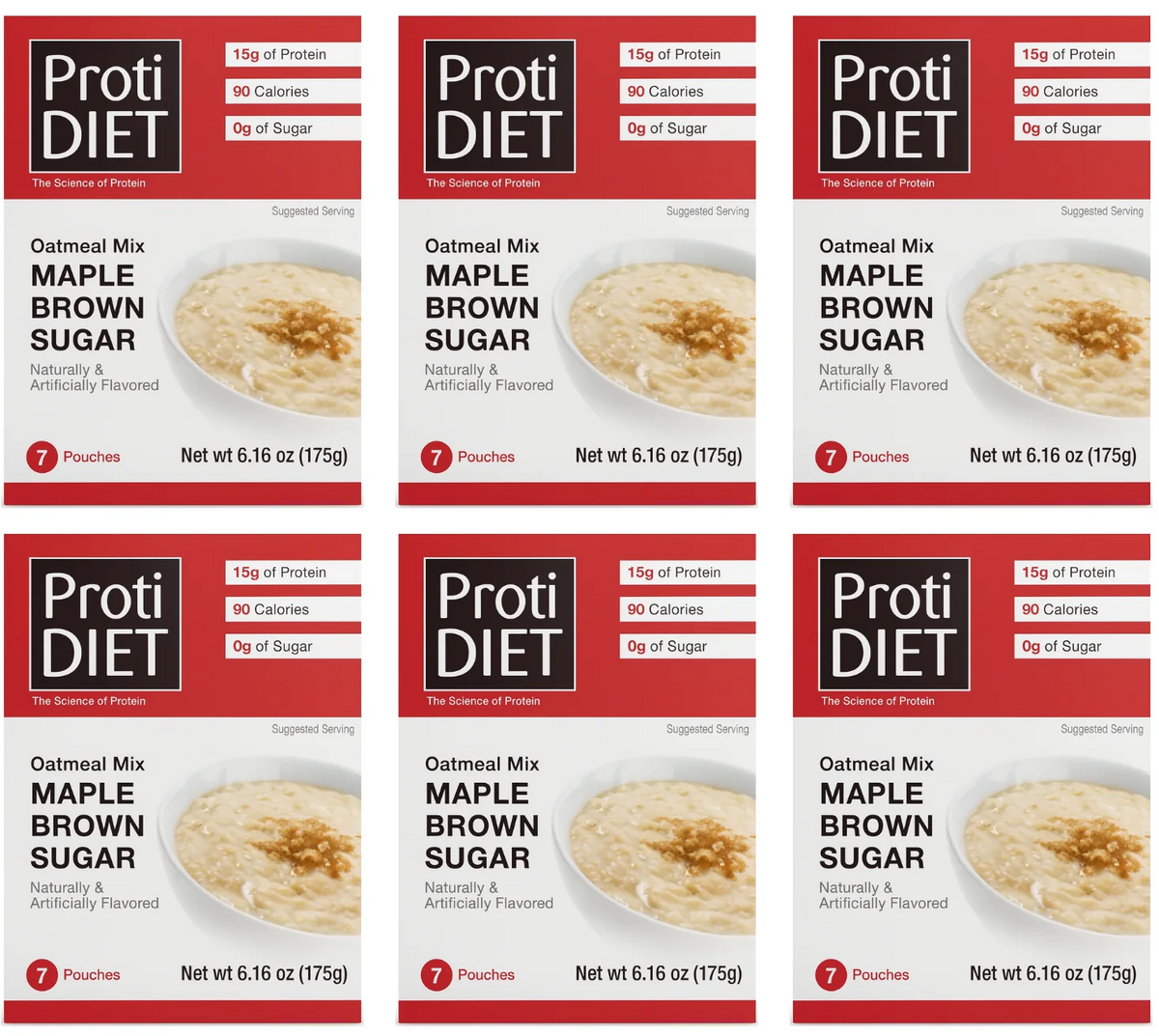 Proti Diet Protein Oatmeal Mix, Maple Brown Sugar, 7 Pouches — gallery image 5