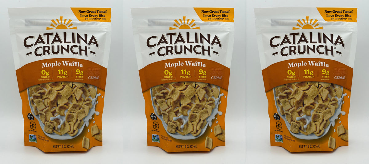 Catalina Crunch Protein Cereal - Maple Waffle, 9oz, 3-Pack