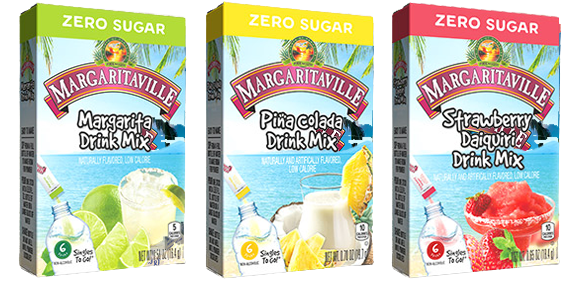 Margaritaville Zero Sugar Singles-to-Go - 3-Flavor Variety Pack (18 Packets)