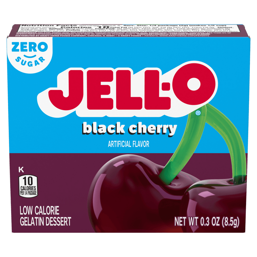 Jell-O Sugar-Free Instant Gelatin - Black Cherry One Pack (0.3 oz)