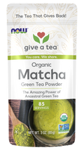 NOW Matcha Green Tea Powder, Organic 3 oz tub