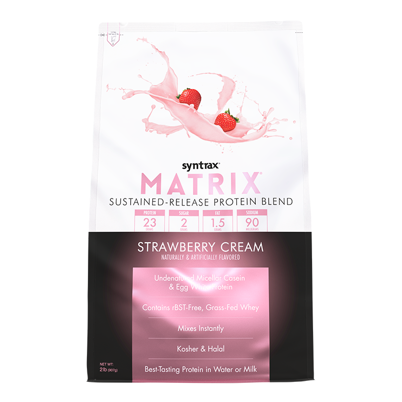 Syntrax Matrix Sustained-Release Protein Blend - Strawberry Cream 2 lb.