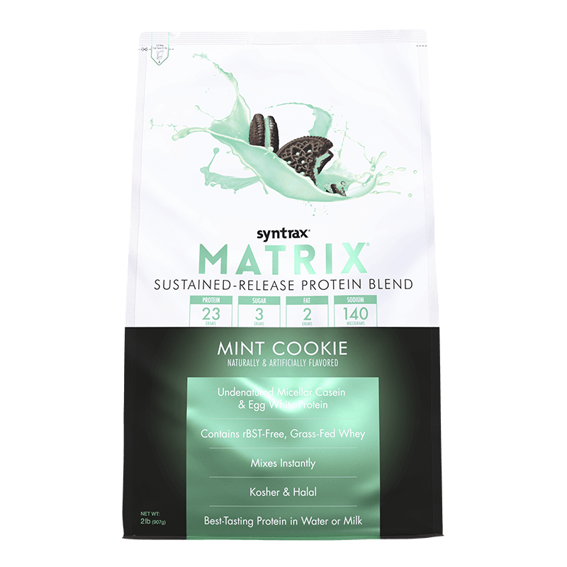 Syntrax Matrix Sustained-Release Protein Blend - Mint Cookie 2 lb.