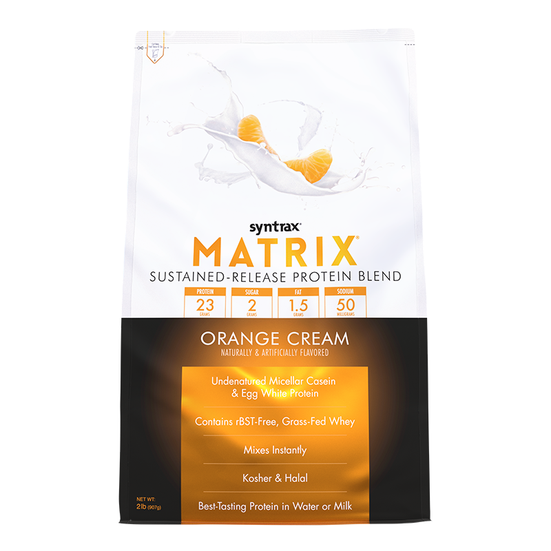 Syntrax Matrix Sustained-Release Protein Blend - Orange Cream 2 lb.