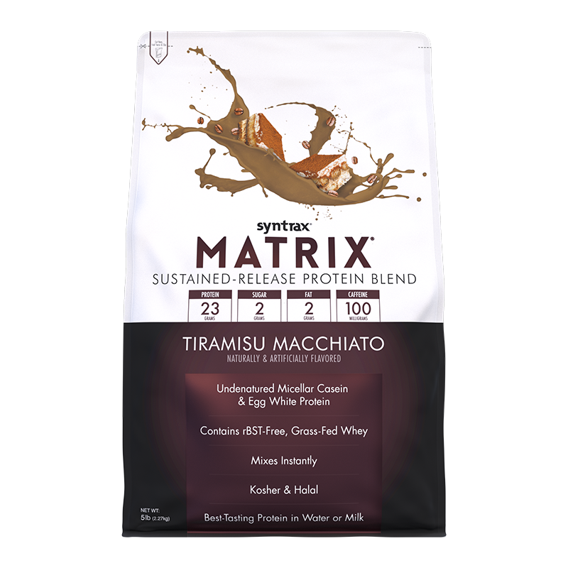 Syntrax Matrix Sustained-Release Protein Blend - Tiramisu Macchiato 5 lb.