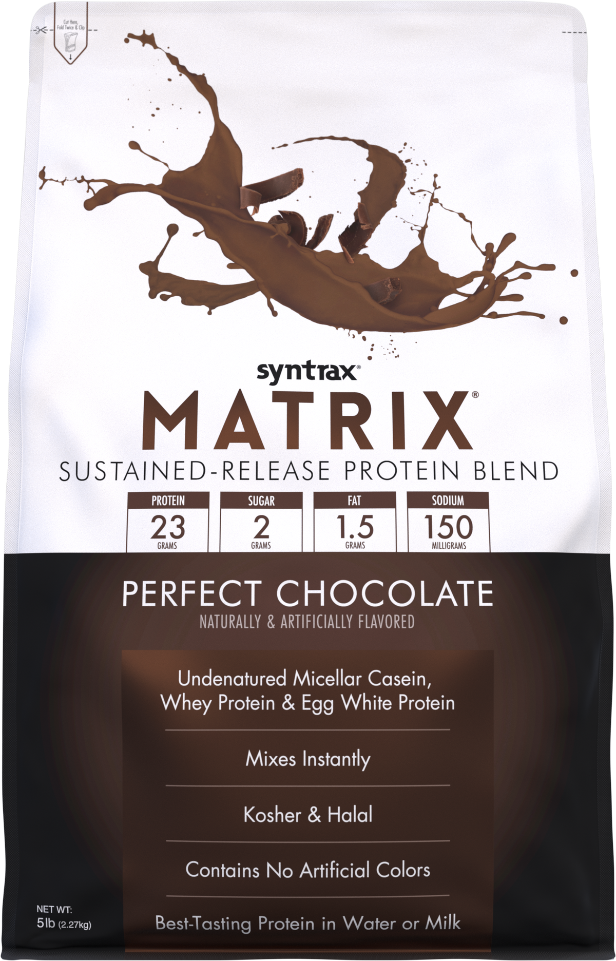 Syntrax Matrix Sustained-Release Protein Blend - Perfect Chocolate 5LB Bag