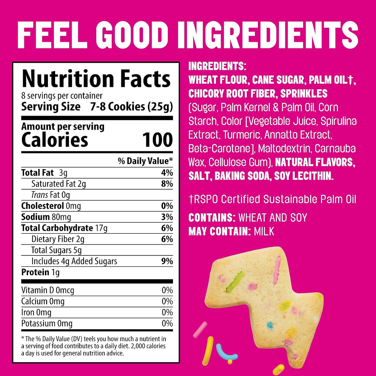 Mavericks Birthday Cake Nutrition Facts and ingredients
