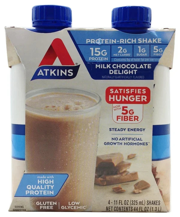 Atkins Nutritionals Ready-to-Drink Shakes - Milk Chocolate Delight, 11 oz (CLEARANCE: Best by September 02, 2026)