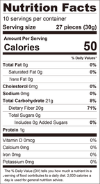 Nutrition facts for ChocZero Mini S'mallows Sugar Free Marshmallows, 10.5 oz