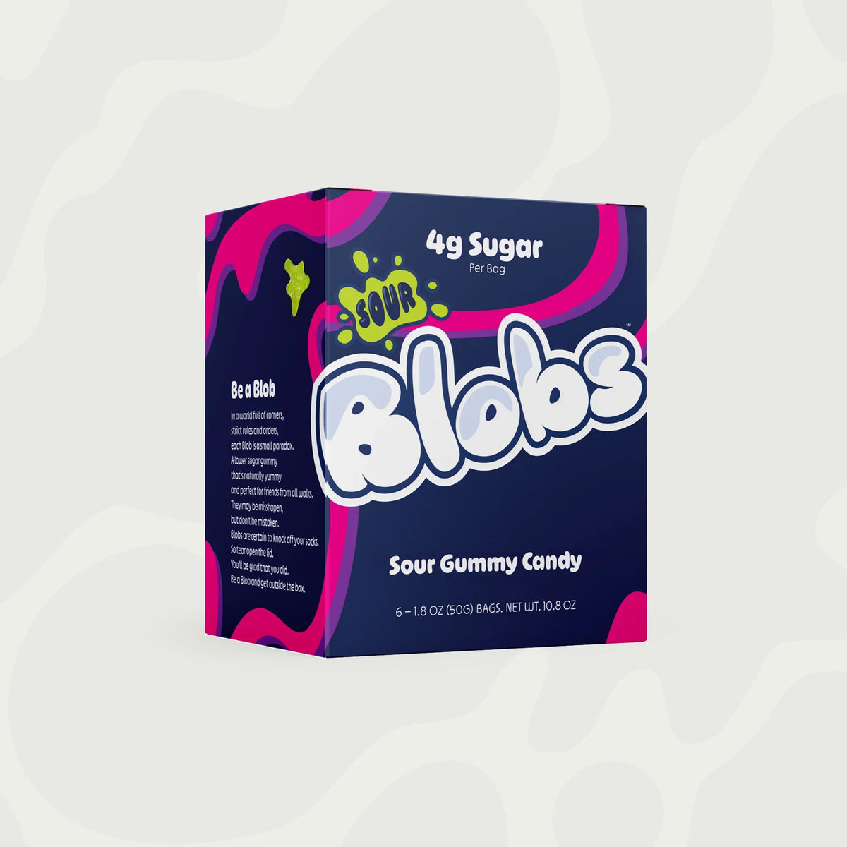 Blobs Low Sugar Gummy Candy, 1.8oz - Mixed Sour, 6-Pack