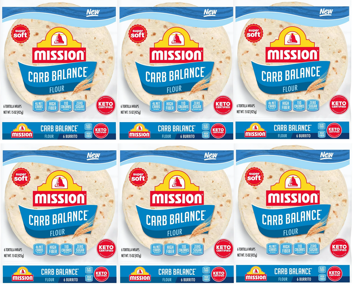 Mission Foods Carb Balance Soft Tortillas - Flour, 10 inch Burrito Size