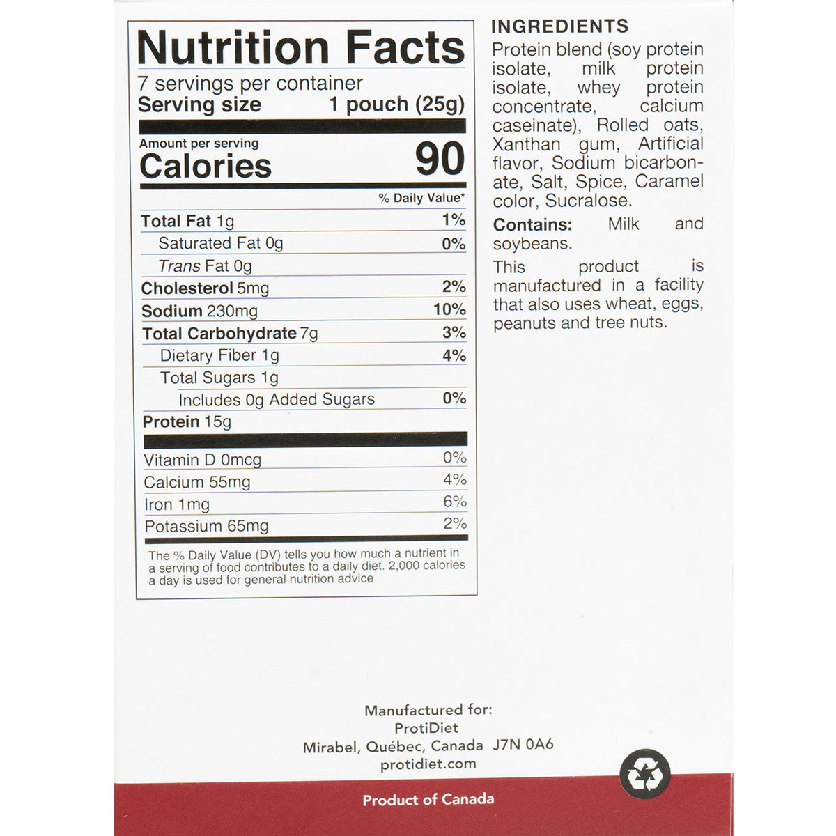Proti Diet Protein Oatmeal Mix, Apple Cinnamon, 7 Pouches — gallery image 2