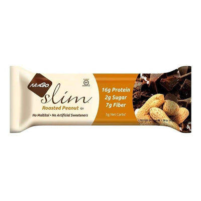 NuGo Slim Bars, Roasted Peanut #Size_Single Bar.