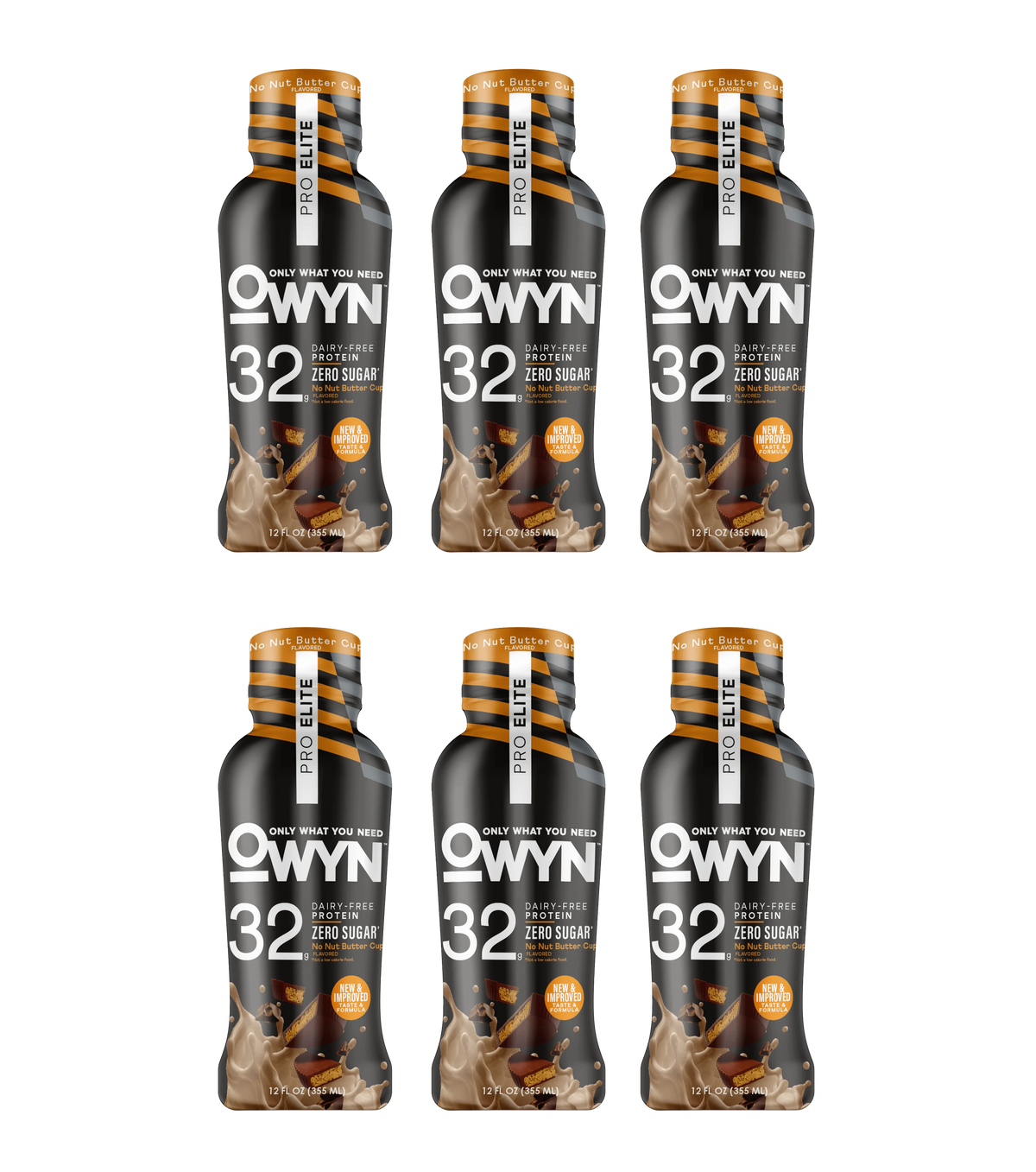 OWYN Pro Elite High Protein Shakes - No Nut Buttercup, 6-Pack