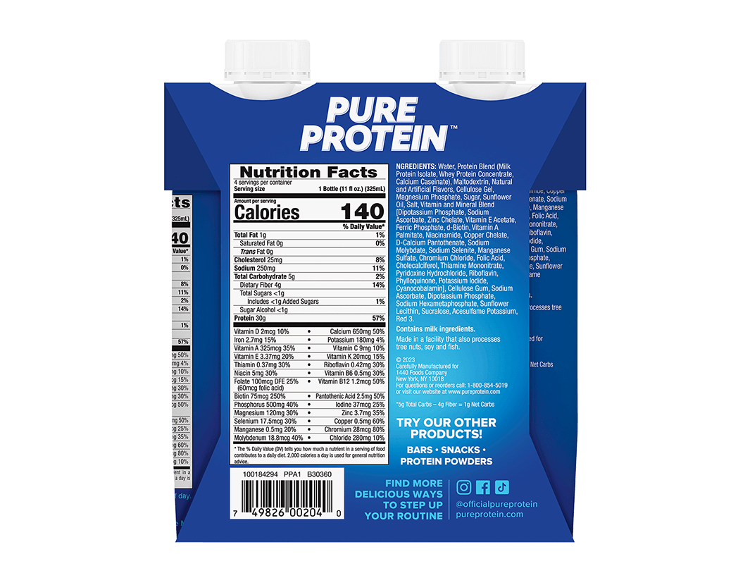 Pure Protein Complete Protein Shake - Strawberry Milkshake 11 fl oz.