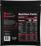 Nutrition facts label for Gain Gummies Gym Candy - Protein Gummy Bears, 2oz