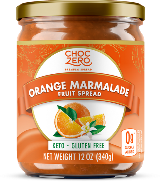ChocZero No Sugar Added Keto Fruit Spreads, 12 oz, Orange Marmalade.