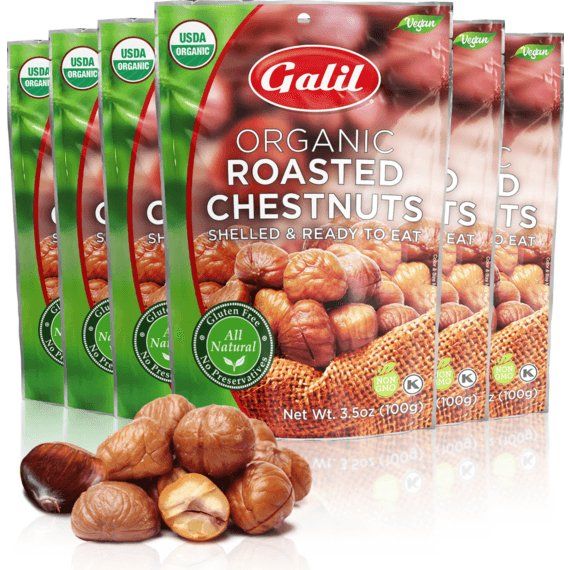 Galil Organic Roasted Chestnuts - 6 bags