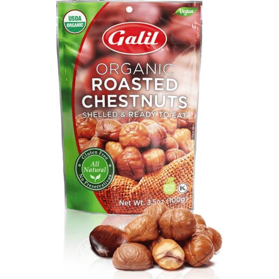 Galil Organic Roasted Chestnuts - One Bag (3.5 oz)