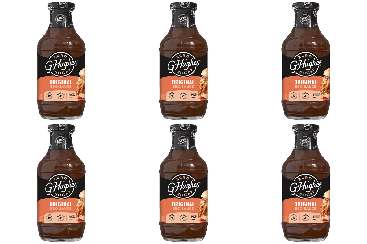G Hughes' Smokehouse Sugar-Free BBQ Sauce - Original (18 oz), 6-Pack.