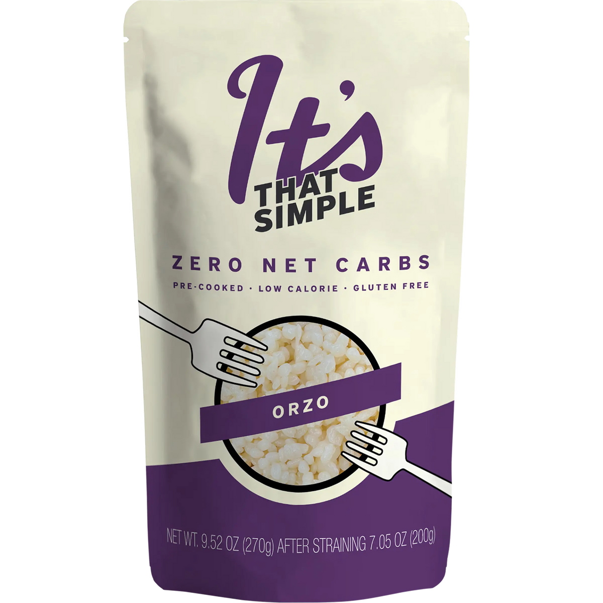 It's That Simple Konjac Pasta (9.52oz) - 1-Pack, Orzo