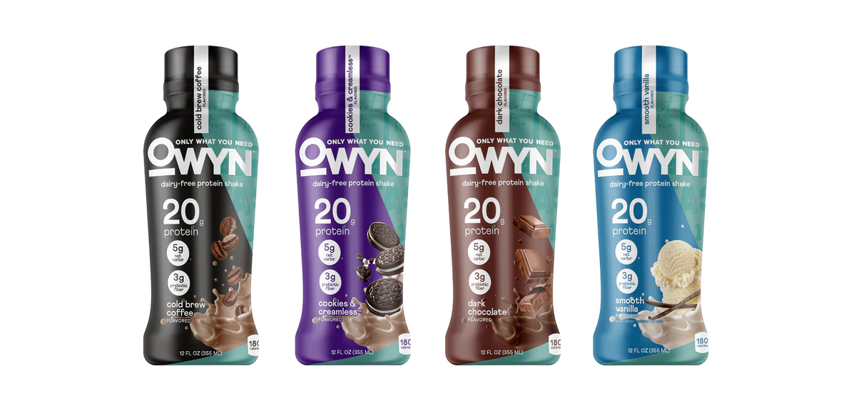 OWYN Plant-Based Protein Shake 20g - Variety Pack (1 flavor each) 4-Pack