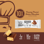 Genius Gourmet Keto Bar, Creamy Peanut Butter Chocolate