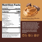 Genius Gourmet Keto Bar, Creamy Peanut Butter Chocolate