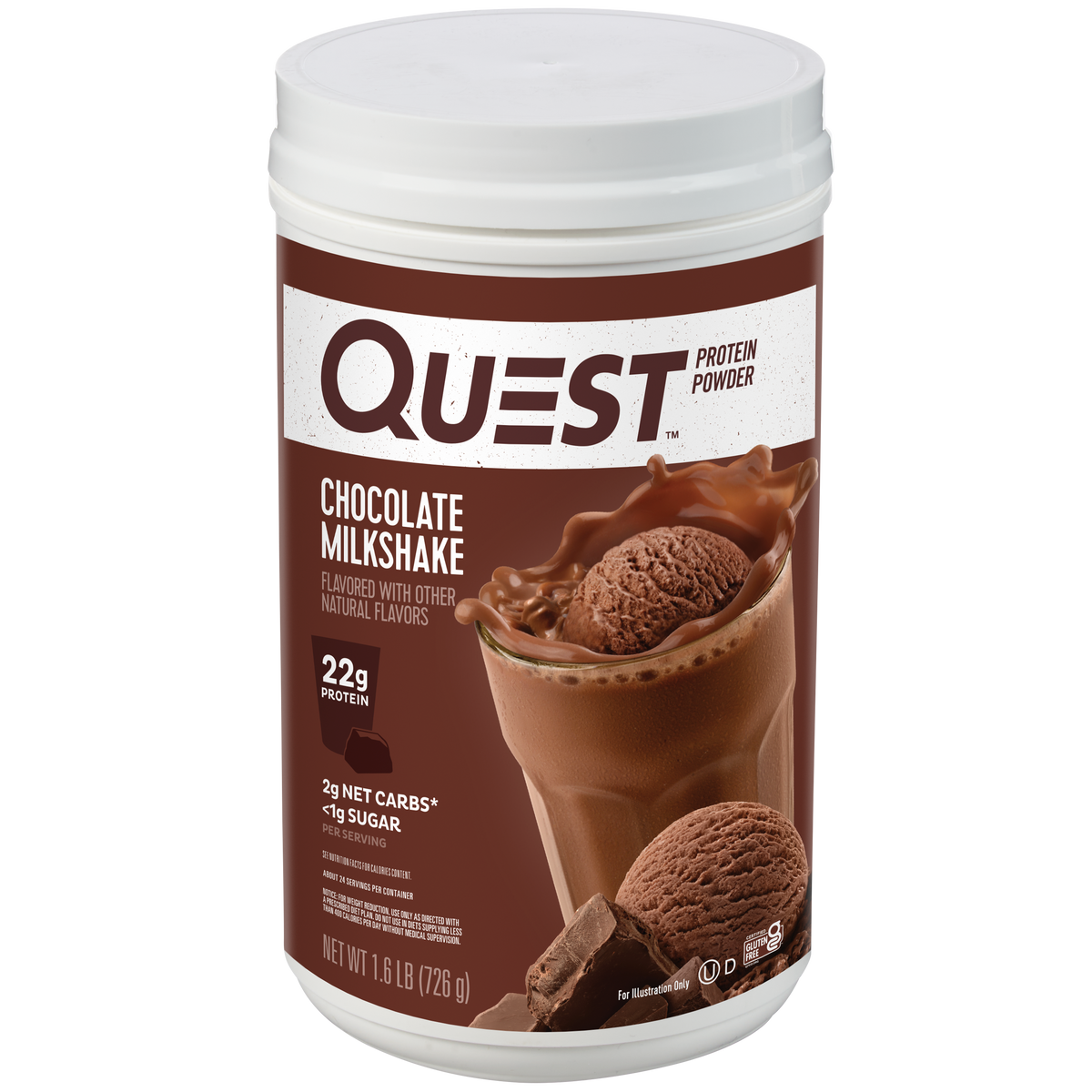 Quest Nutrition Protein Powder in Chocolate Milkshake #Size_1.6 lb., product image 1.