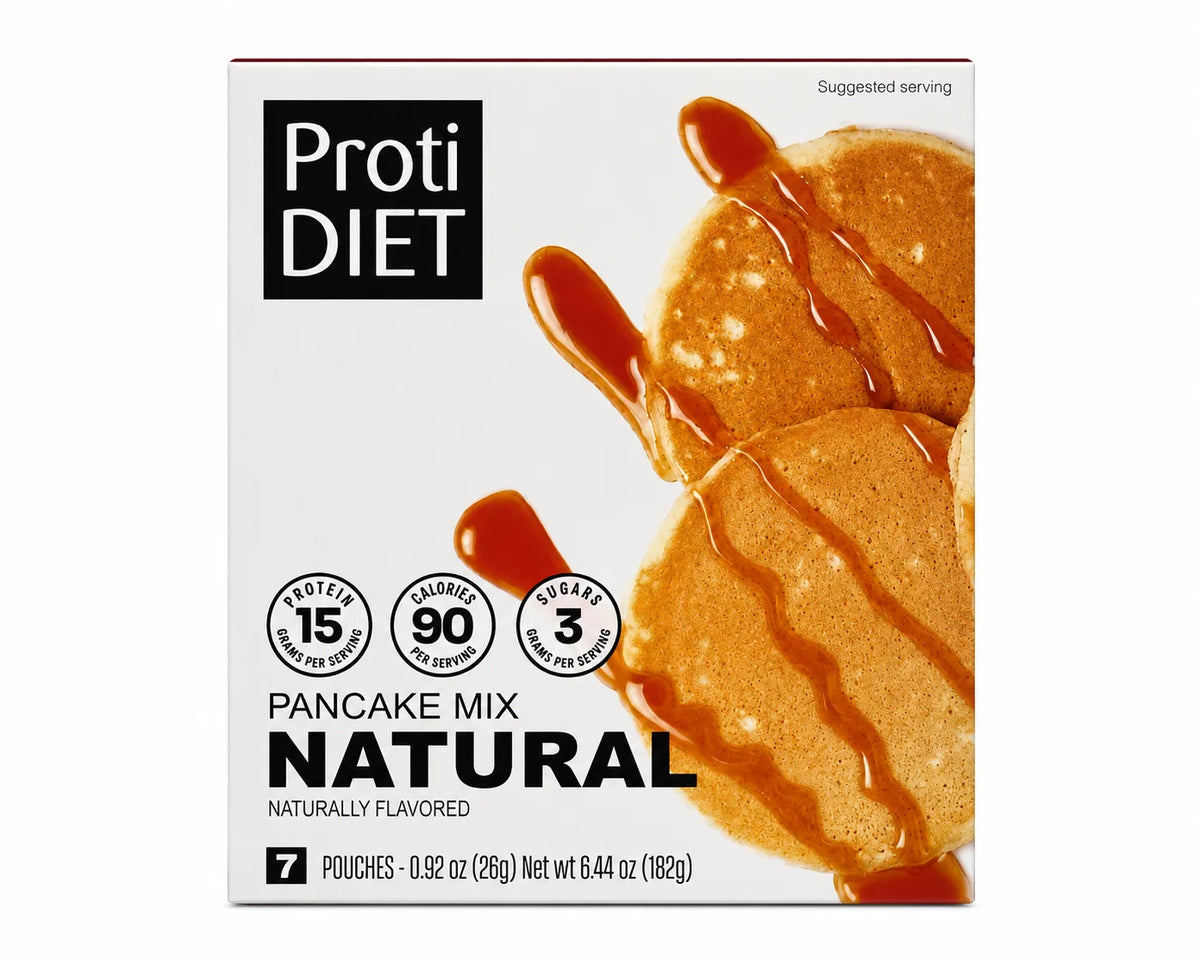 Proti Diet Mezcla para Tortitas de Proteínas, Natural, 7 Sobres