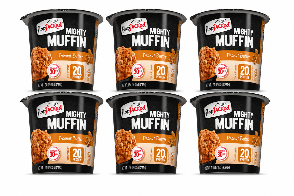 FlapJacked Mighty Muffins - Peanut Butter, 6-Pack