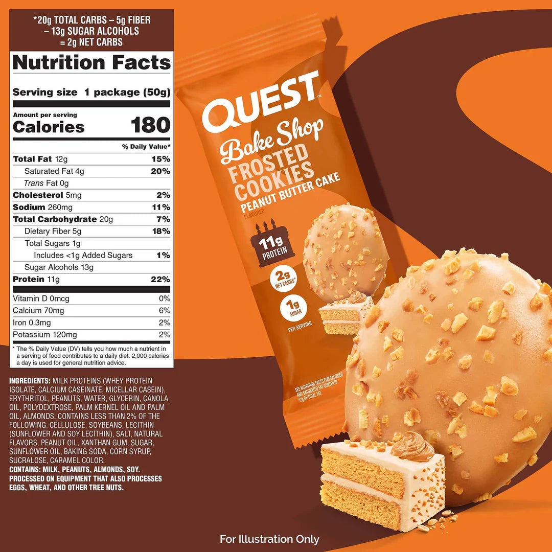 Quest Nutrition Bake Shop Frosted Cookies in Peanut Butter Cake (Twinpaks), product image 5.