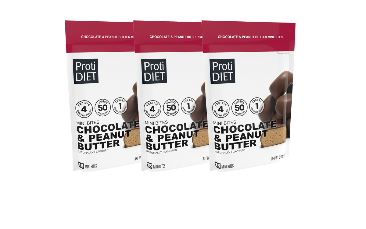 Proti Diet Protein Mini Bites - Chocolate & Peanut Butter 3-Pack