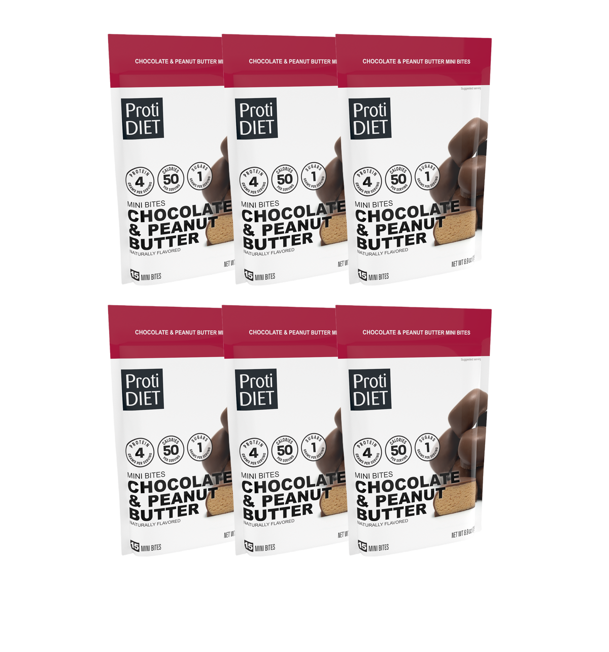 Proti Diet Protein Mini Bites - Chocolate & Peanut Butter 6-Pack
