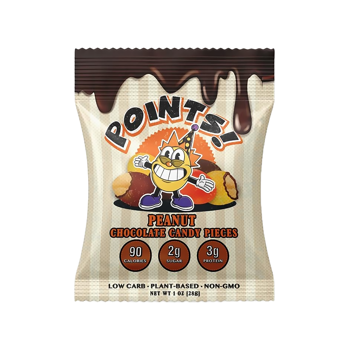POINTS! Chocolate Candies by Hummii Snacks - Peanut Chocolate, Single Serving (1oz)