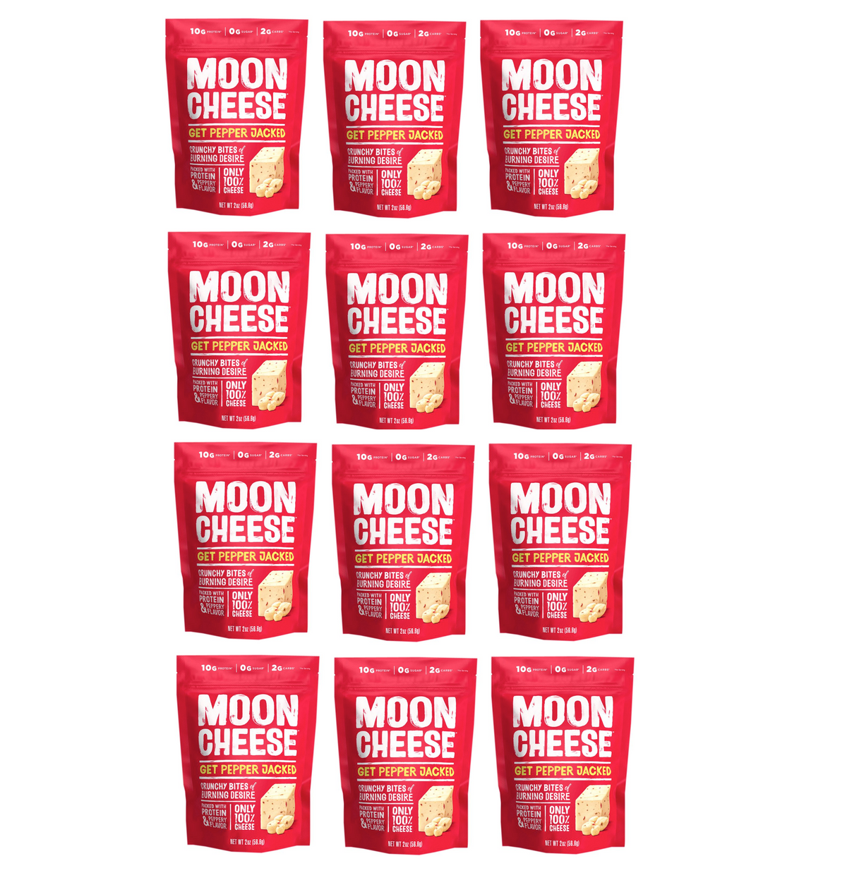 Moon Cheese Snacks - Get Pepper Jacked 12 Bags
