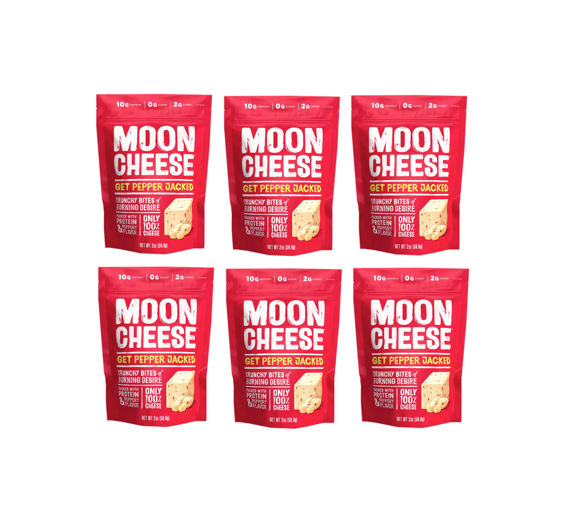 Moon Cheese Snacks - Get Pepper Jacked 6 Bags
