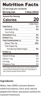 Package information for ChocZero Sugar Free Coffee Syrup, Peppermint