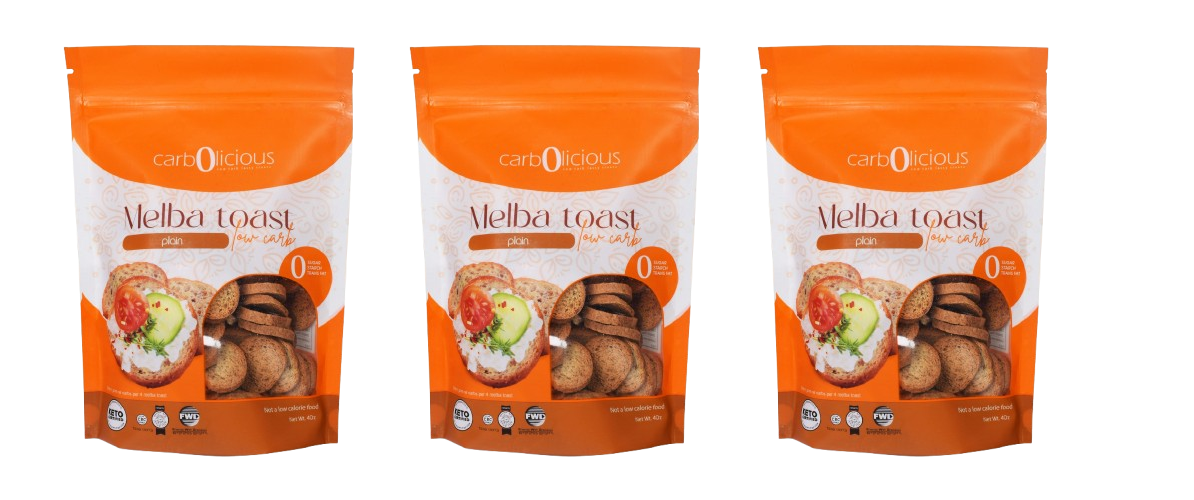 Carbolicious Low Carb Melba Toast - Plain 3-Pack