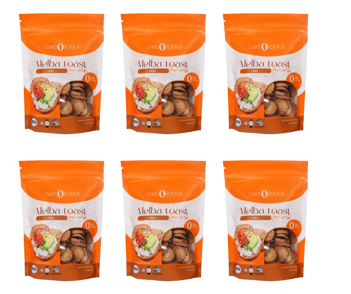 Carbolicious Low Carb Melba Toast - Plain 6-Pack