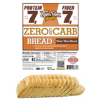 ThinSlim Foods Plain Thin Sliced Bread label with a sliced loaf below.