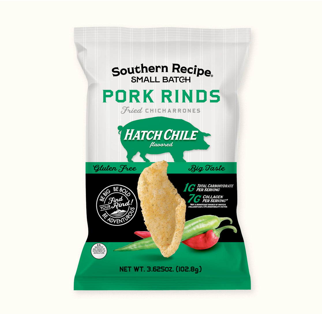 Southern Recipe Small Batch Pork Rinds - Pasilla Chili Cheese, 4 oz